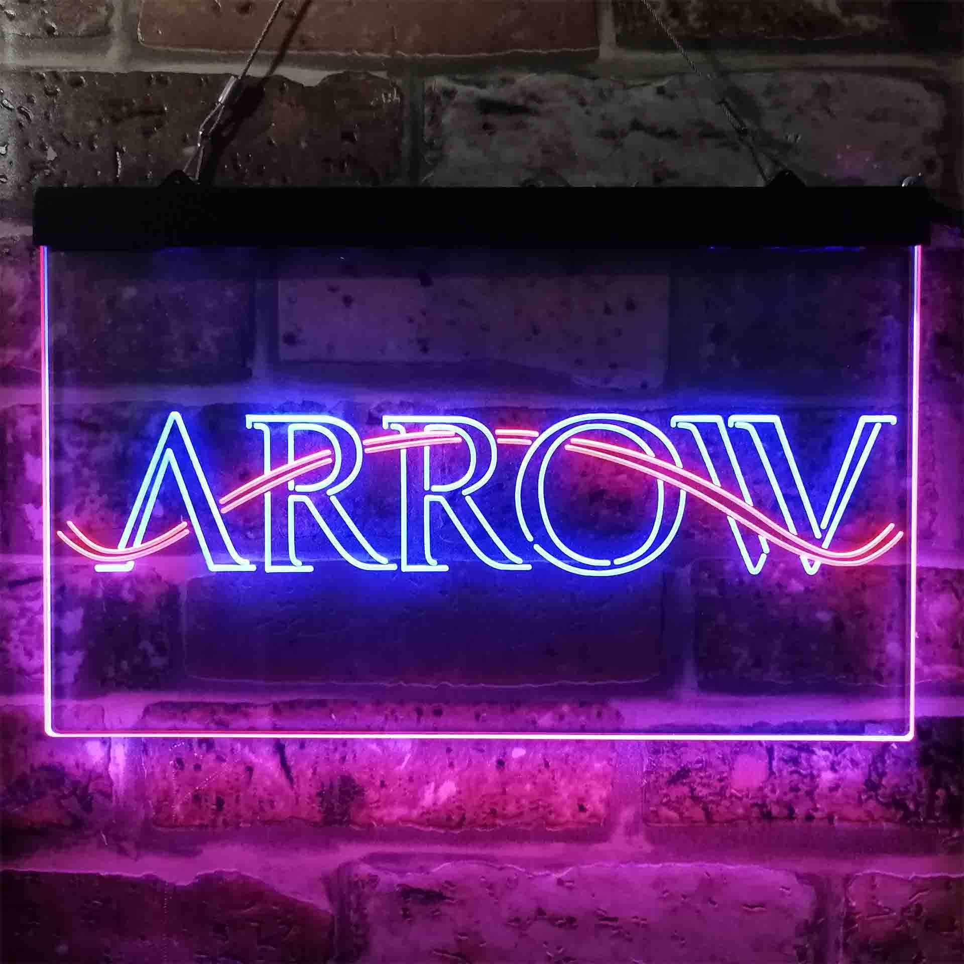 Arrow Banner Dual LED Neon Light Sign